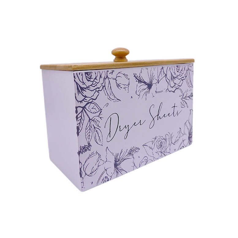 Bamboo Laundry Softener Dryer Sheets Dispenser for Home Laundry Room Farmhouse Decor Donghe DHH240002