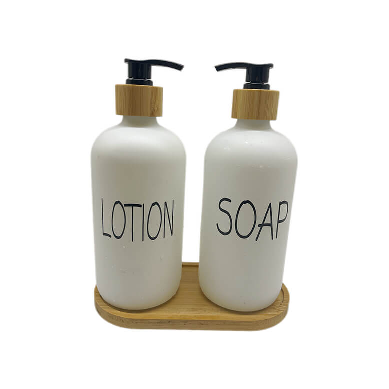  Soap and Lotion Dispenser Set Colour White for Bathroom Donghe DHB24074