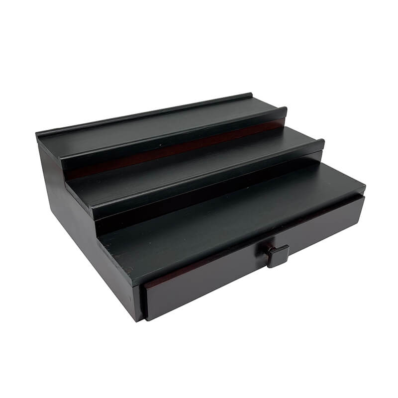 INSTOCK Cologne Organizer 3 Tier with Drawer and Hidden Compartment Perfume Display Holder Spices Organizing Storing A GreatGift for Men Brown Black Donghe DHH01156