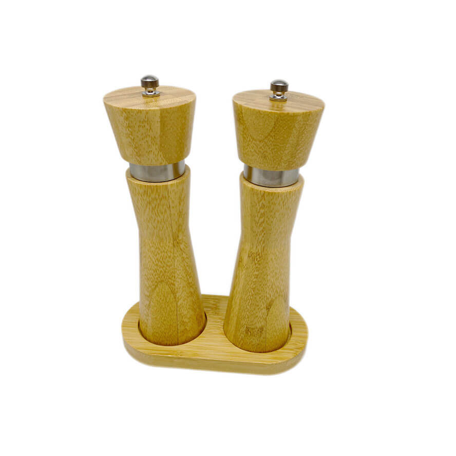 Natural Bamboo Salt and Pepper Grinder Mill Set Donghe DHK01391
