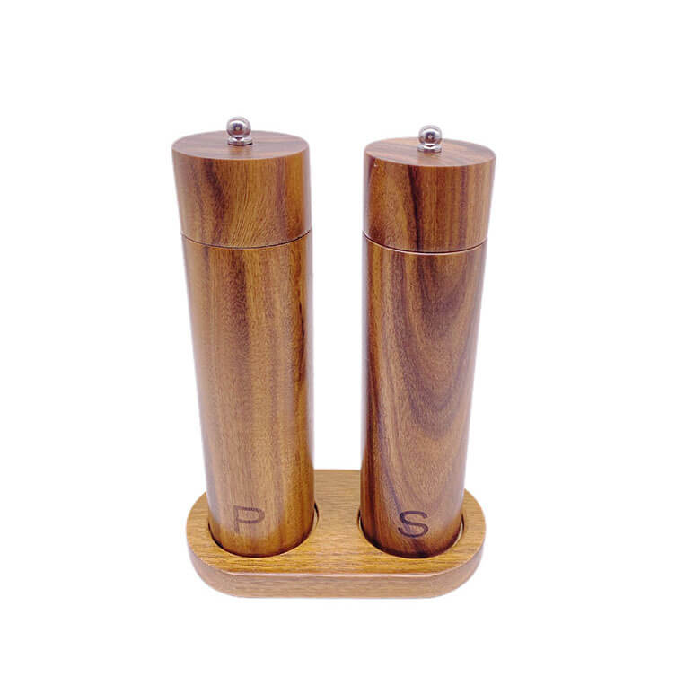 Acacia Wooden Salt and Pepper Grinder Mill Set for kitchen BBQ restaurant Donghe DHK24146